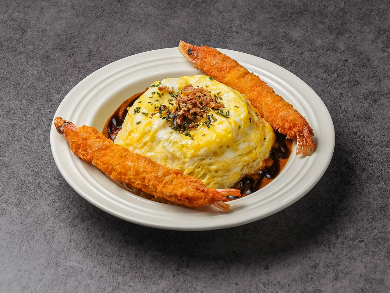 트위스트에그 왕새우 데미소스 오믈렛