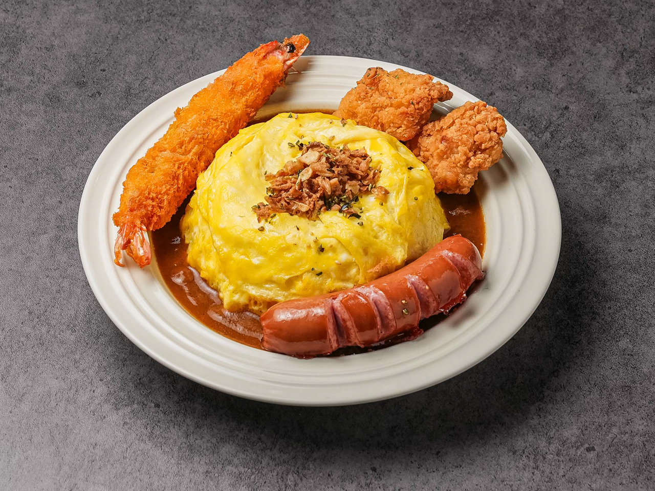 트위스트에그 육해공 일식카레 오믈렛