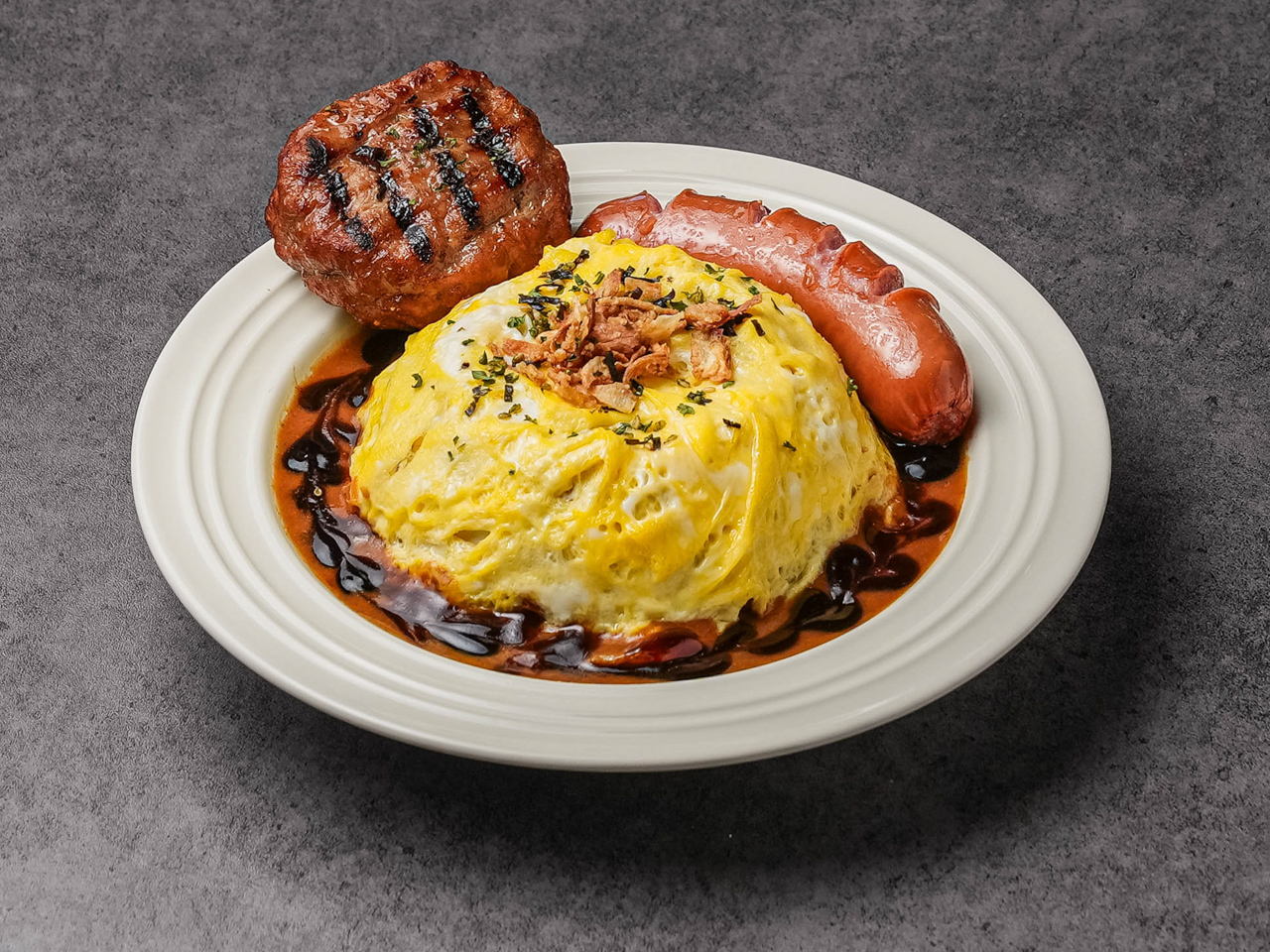 트위스트에그 함박+소세지 데미소스 오믈렛