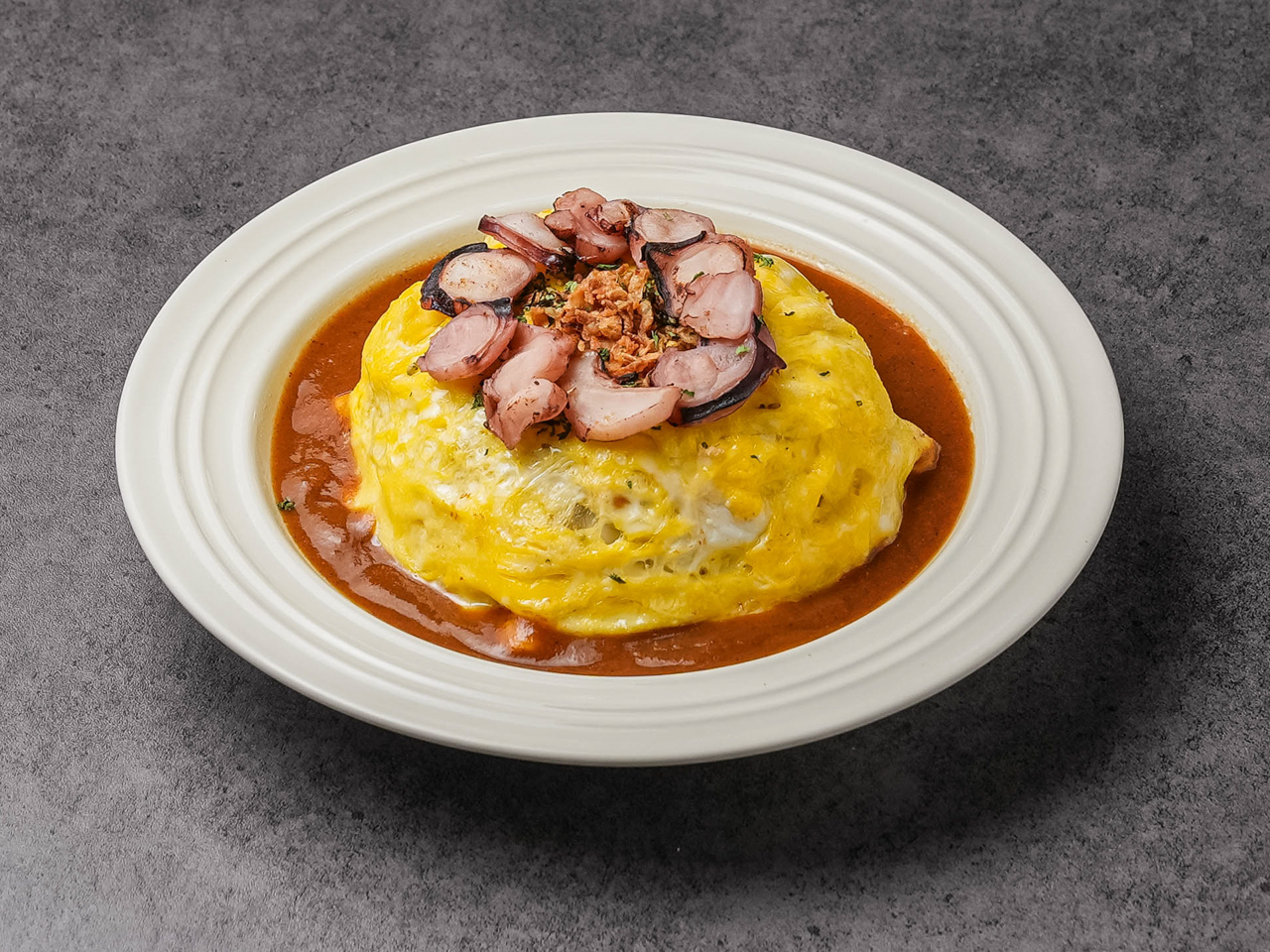 트위스트에그 가문어 일식카레 오믈렛